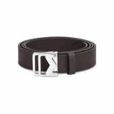 Montblanc Grainy Ebony Reversible Belt Mens 198642