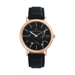 Sognatore Marble Black Rosé Gold Unisex Watch